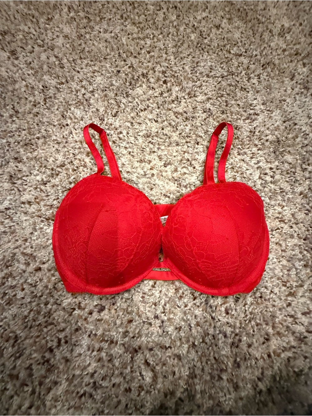 Victoria's Secret Red Lace Push-Up Bra